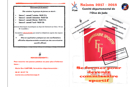 Création d'une école de Commissaires Sportifs dans l'Oise